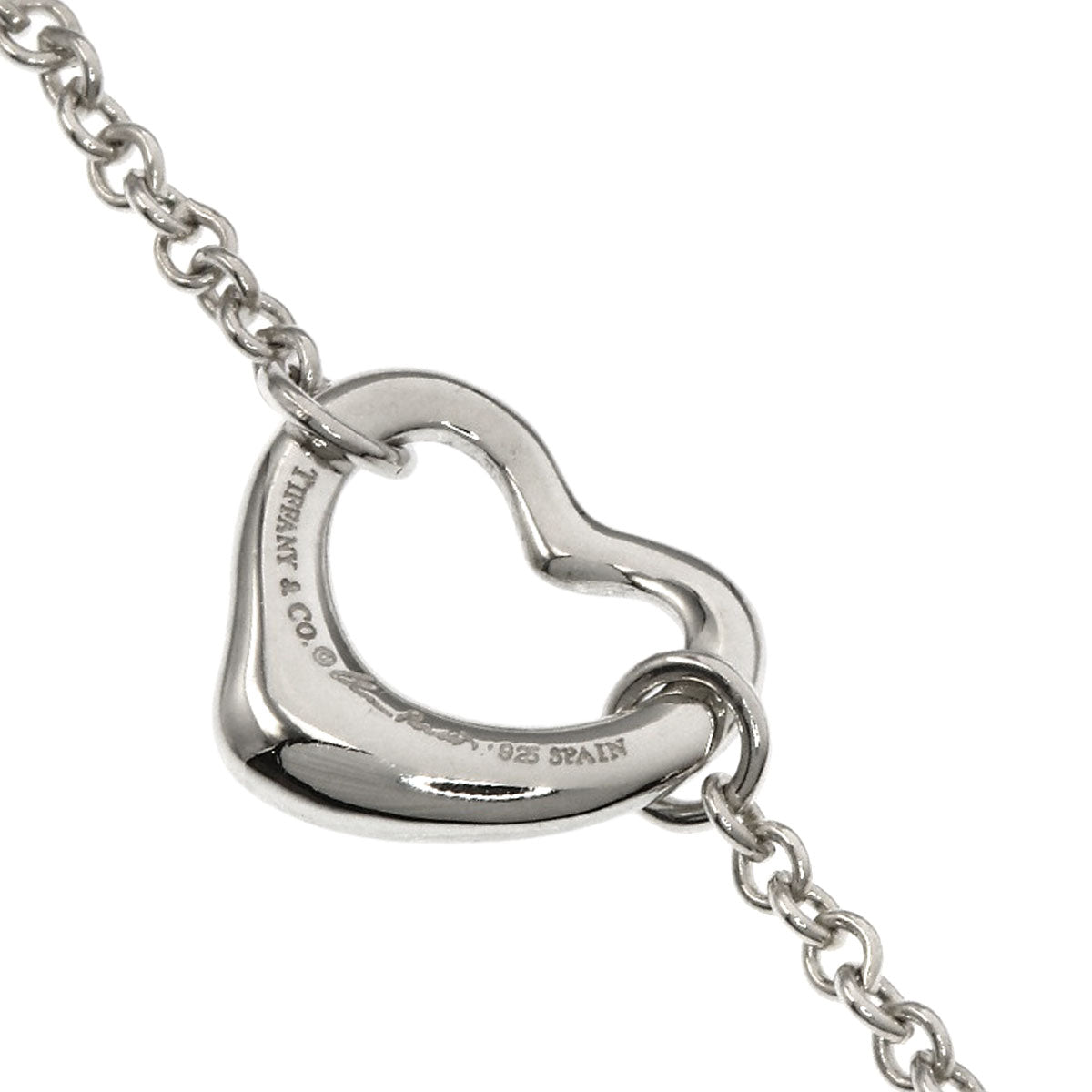 TIFFANY&Co. 5P open heart Bracelet Silver Ladies [Used]