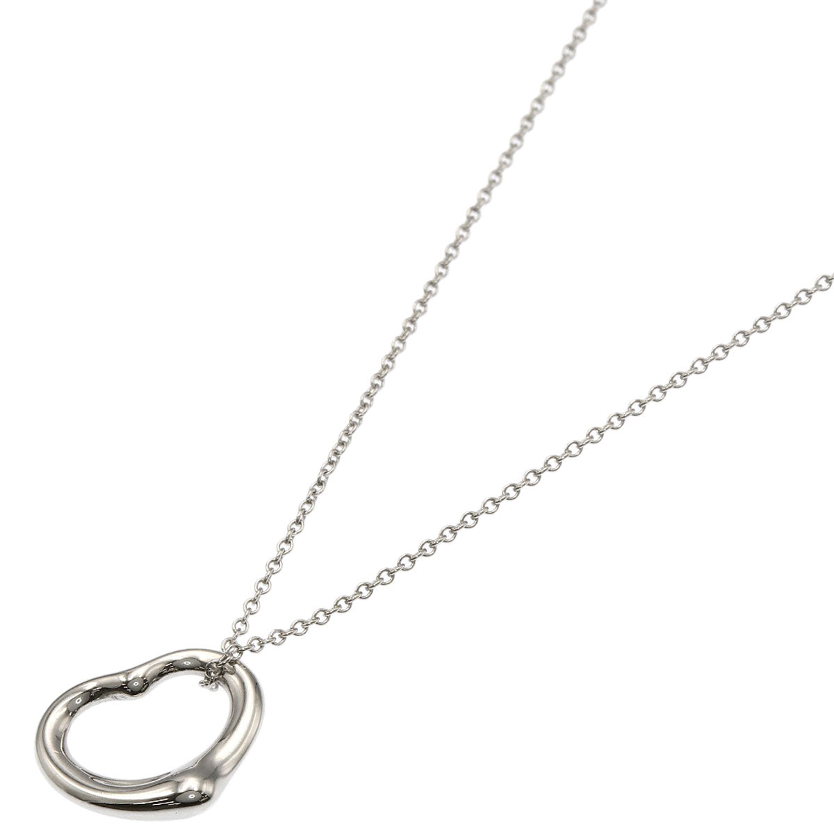 TIFFANY&Co. Open heart Necklace Silver Ladies [Used]