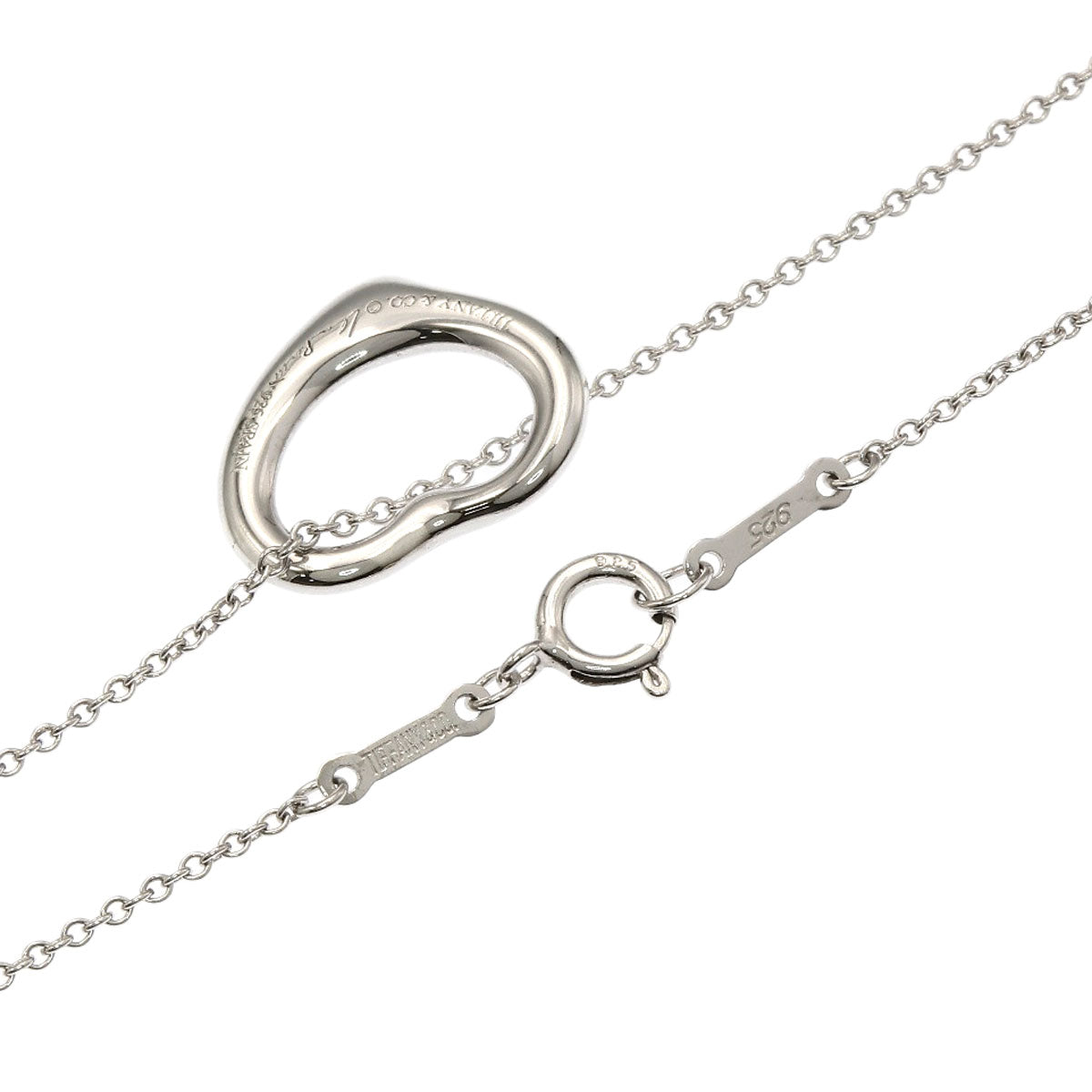 TIFFANY&Co. Open heart Necklace Silver Ladies [Used]