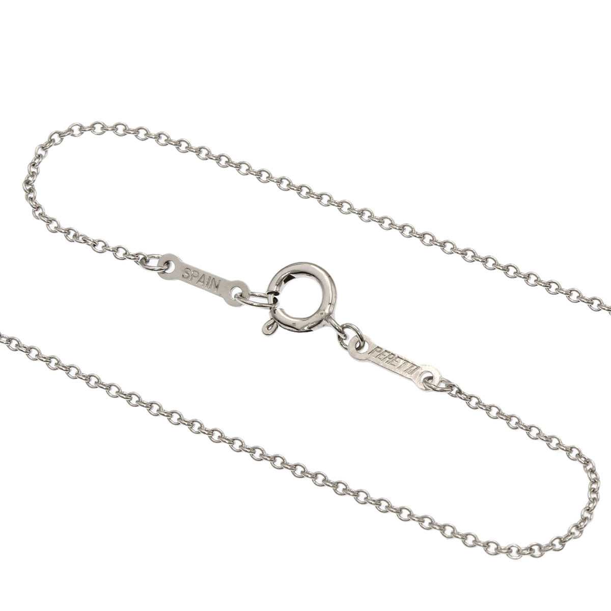 TIFFANY&Co. Open heart Necklace Silver Ladies [Used]