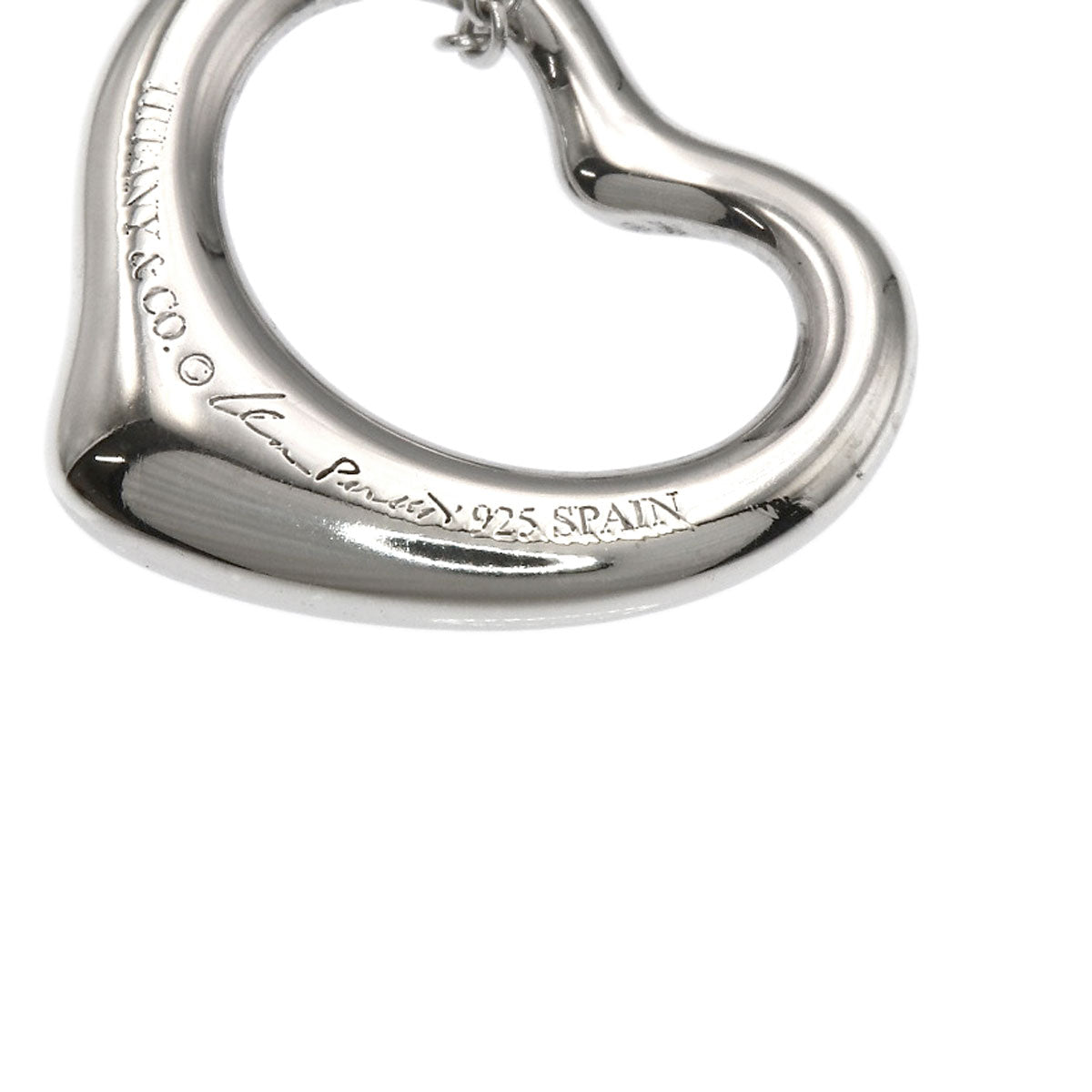 TIFFANY&Co. Open heart Necklace Silver Ladies [Used]