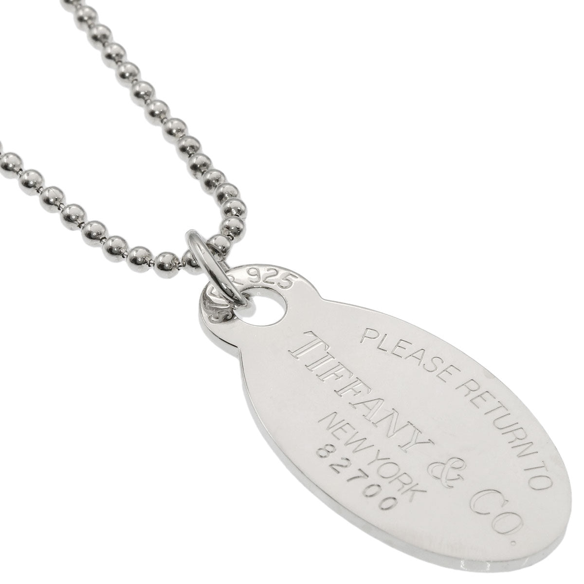 TIFFANY&Co. Return to oval tag Necklace Silver Ladies [Used]