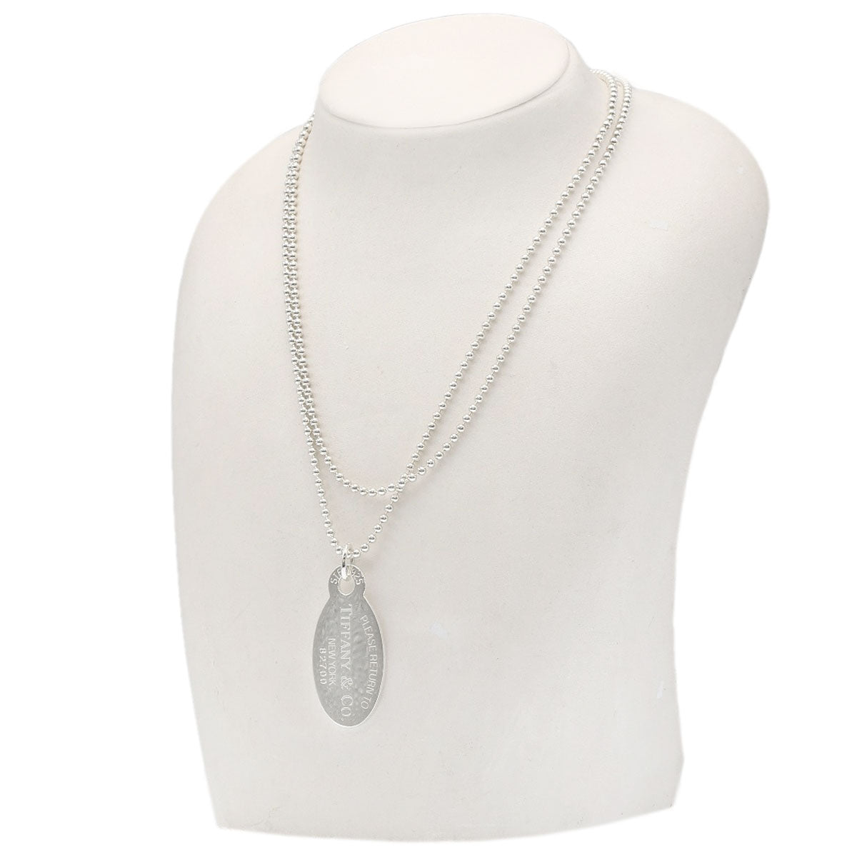 TIFFANY&Co. Return to oval tag Necklace Silver Ladies [Used]