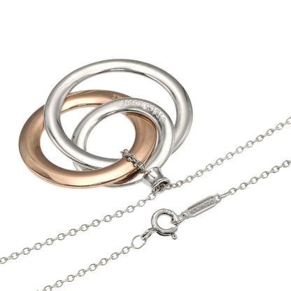 TIFFANY&Co. Interlocking Necklace Silver rubet metalLadies [Used]