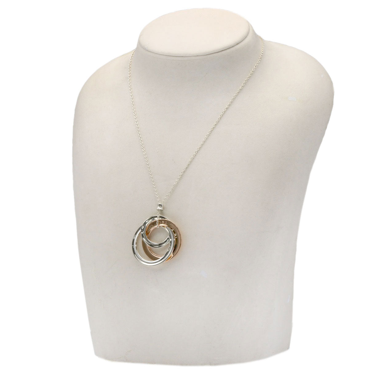 TIFFANY&Co. Interlocking Necklace Silver rubet metalLadies [Used]