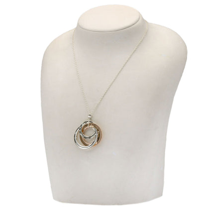 TIFFANY&Co. Interlocking Necklace Silver rubet metalLadies [Used]