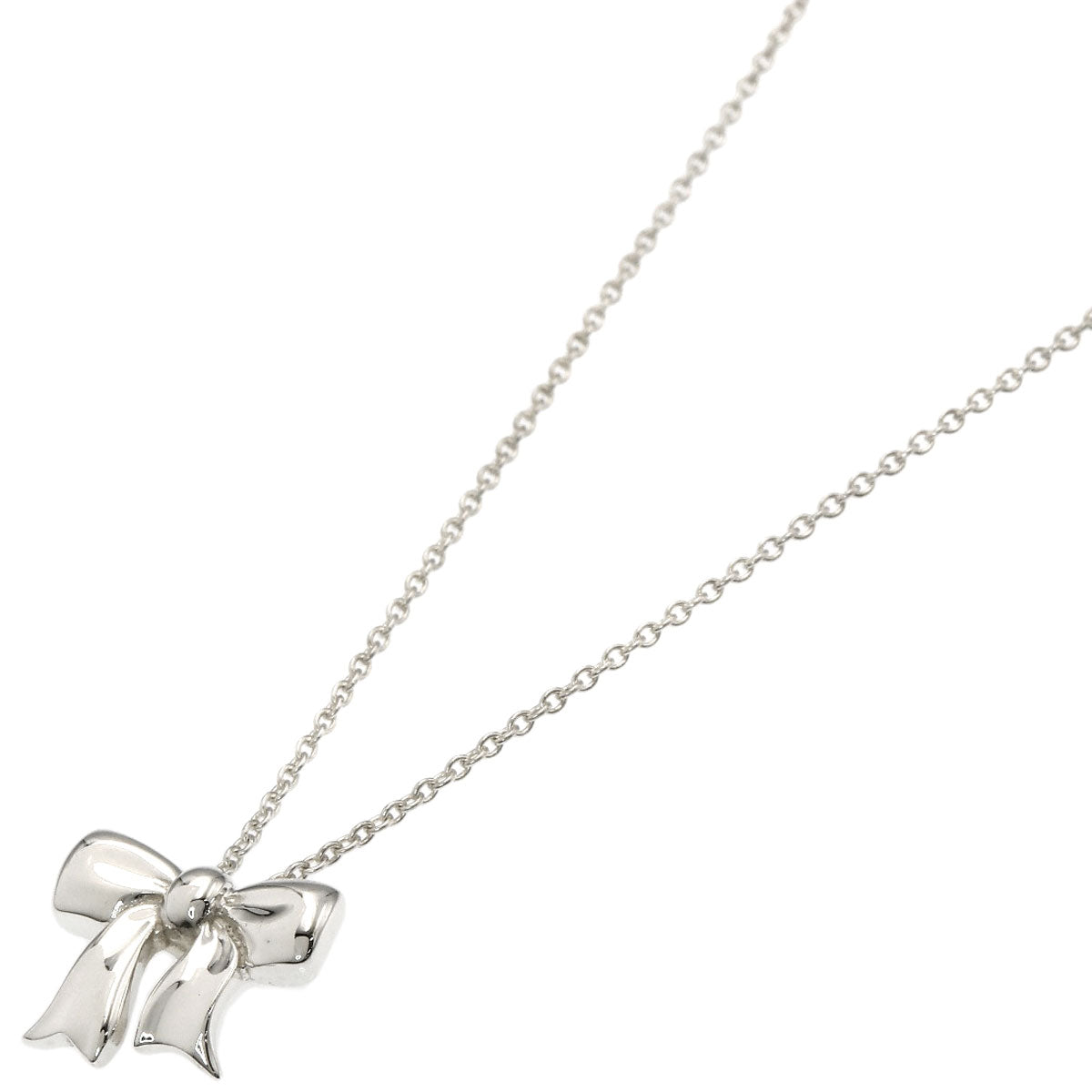 TIFFANY&Co. ribbon Necklace Silver Ladies [Used]