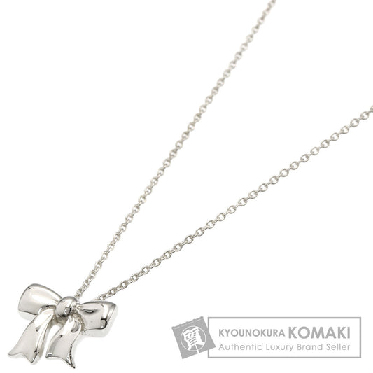 TIFFANY&Co. ribbon Necklace Silver Ladies [Used]