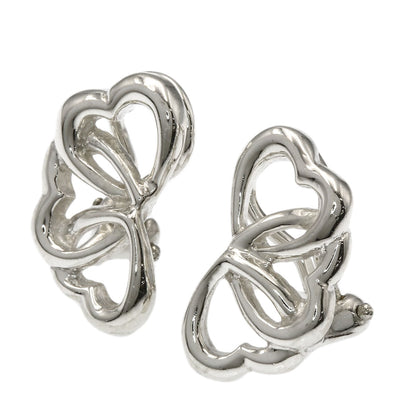 TIFFANY&Co. Triple heart Earring Silver Ladies [Used]