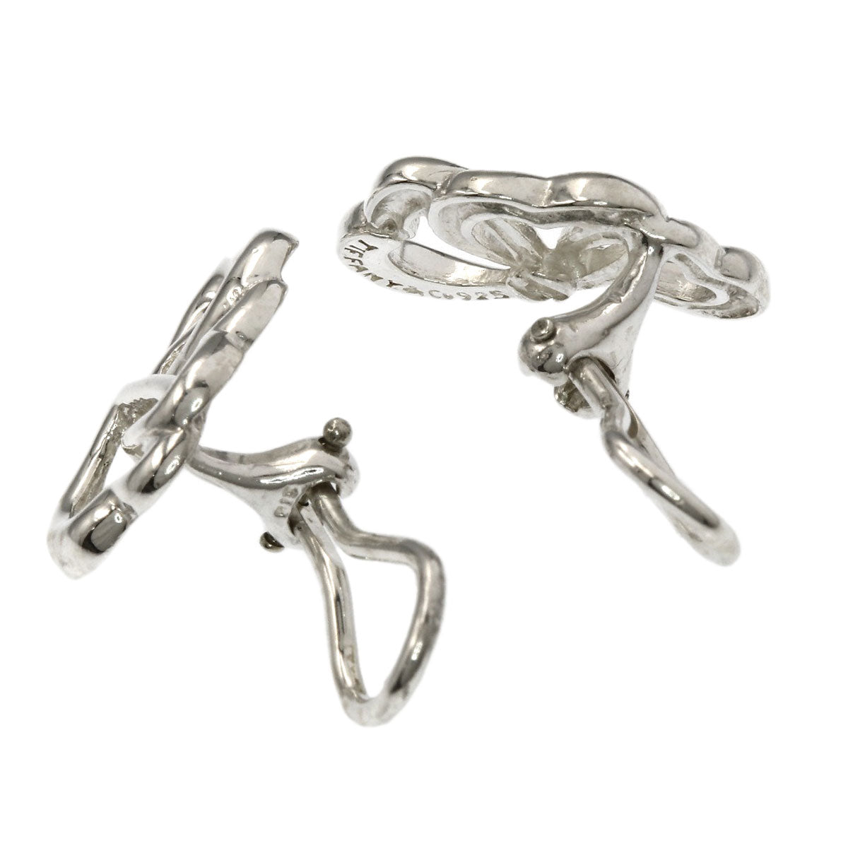 TIFFANY&Co. Triple heart Earring Silver Ladies [Used]