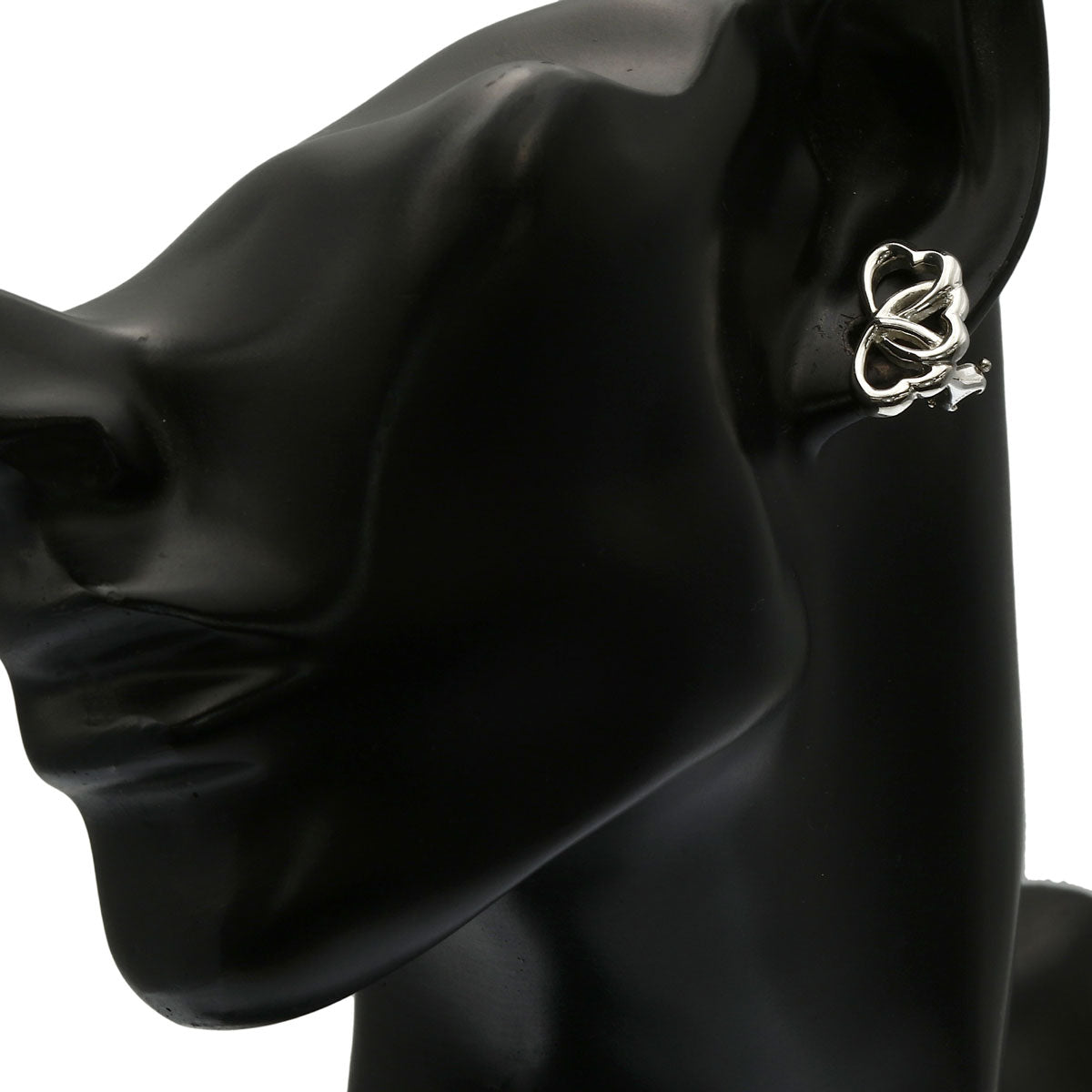 TIFFANY&Co. Triple heart Earring Silver Ladies [Used]