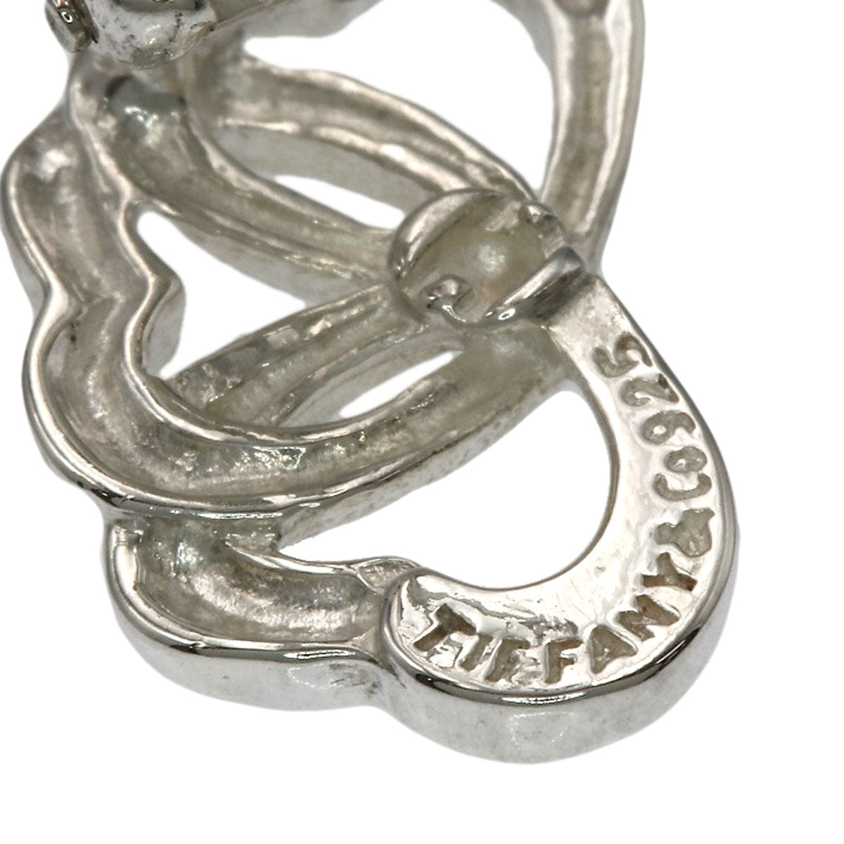 TIFFANY&Co. Triple heart Earring Silver Ladies [Used]