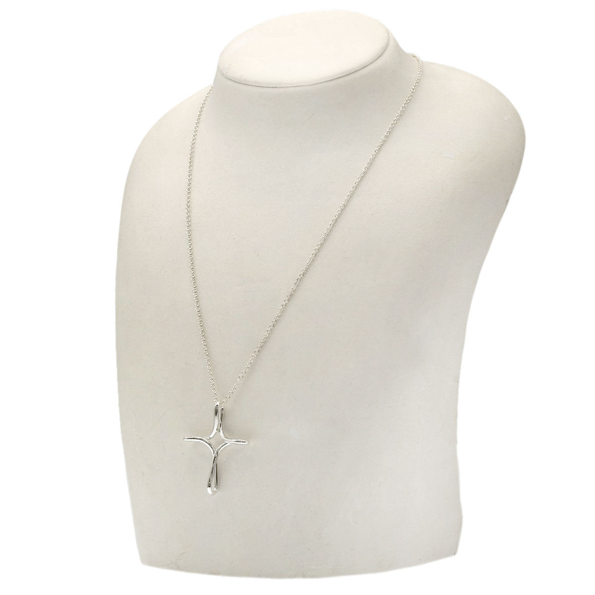 TIFFANY&Co. Open cross Necklace Silver Ladies [Used]