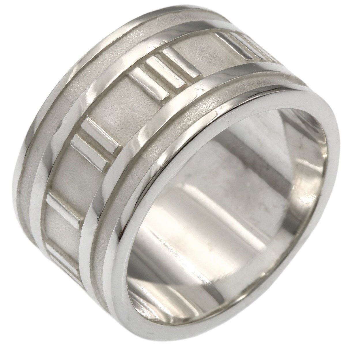 TIFFANY&Co. Atlas wide Ring Silver Ladies [Used]