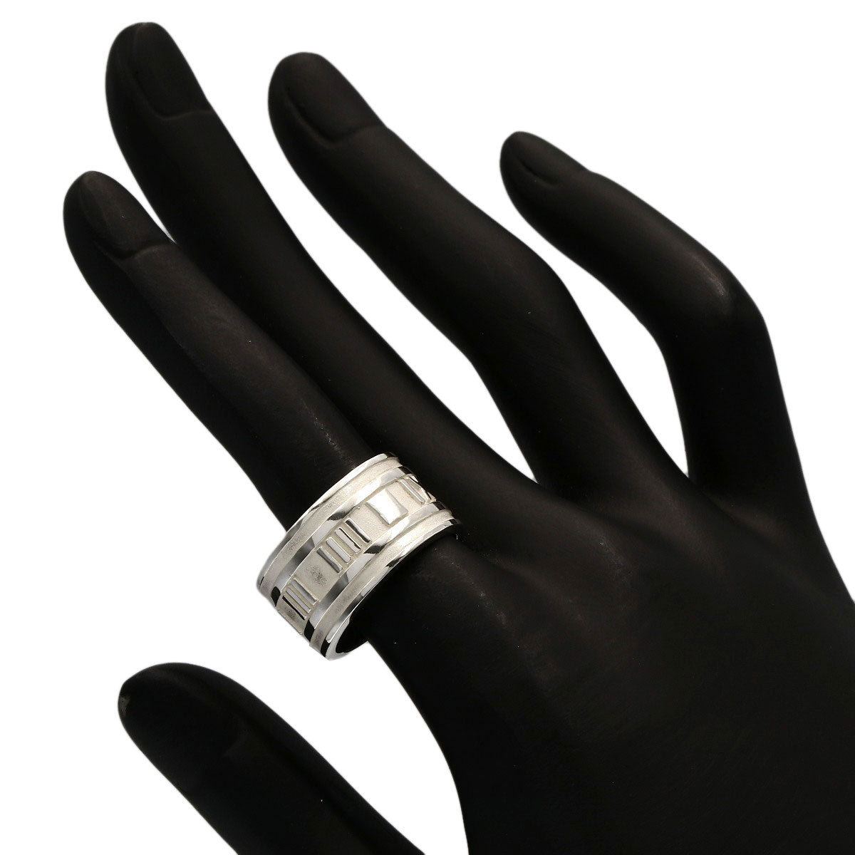 TIFFANY&Co. Atlas wide Ring Silver Ladies [Used]