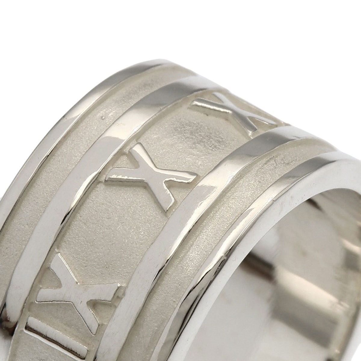 TIFFANY&Co. Atlas wide Ring Silver Ladies [Used]