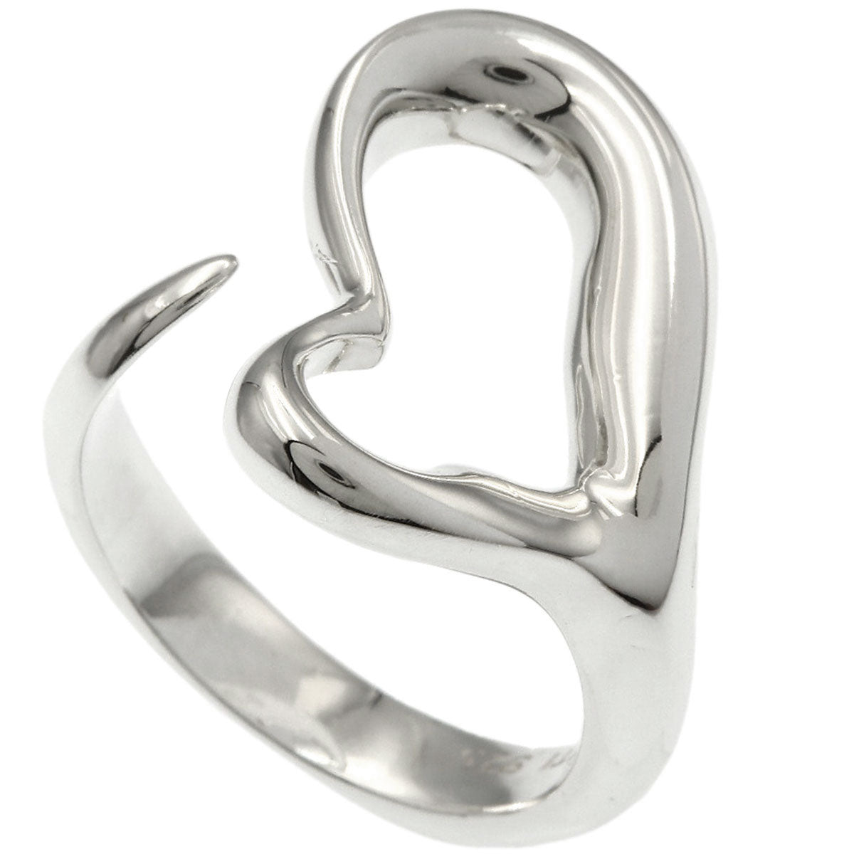 TIFFANY&Co. Open heart Ring Silver Ladies [Used]