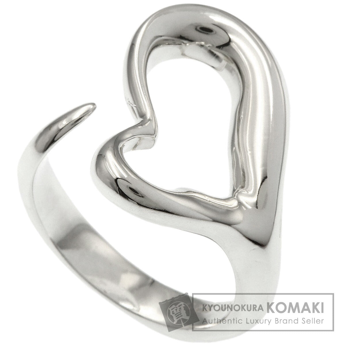 TIFFANY&Co. Open heart Ring Silver Ladies [Used]