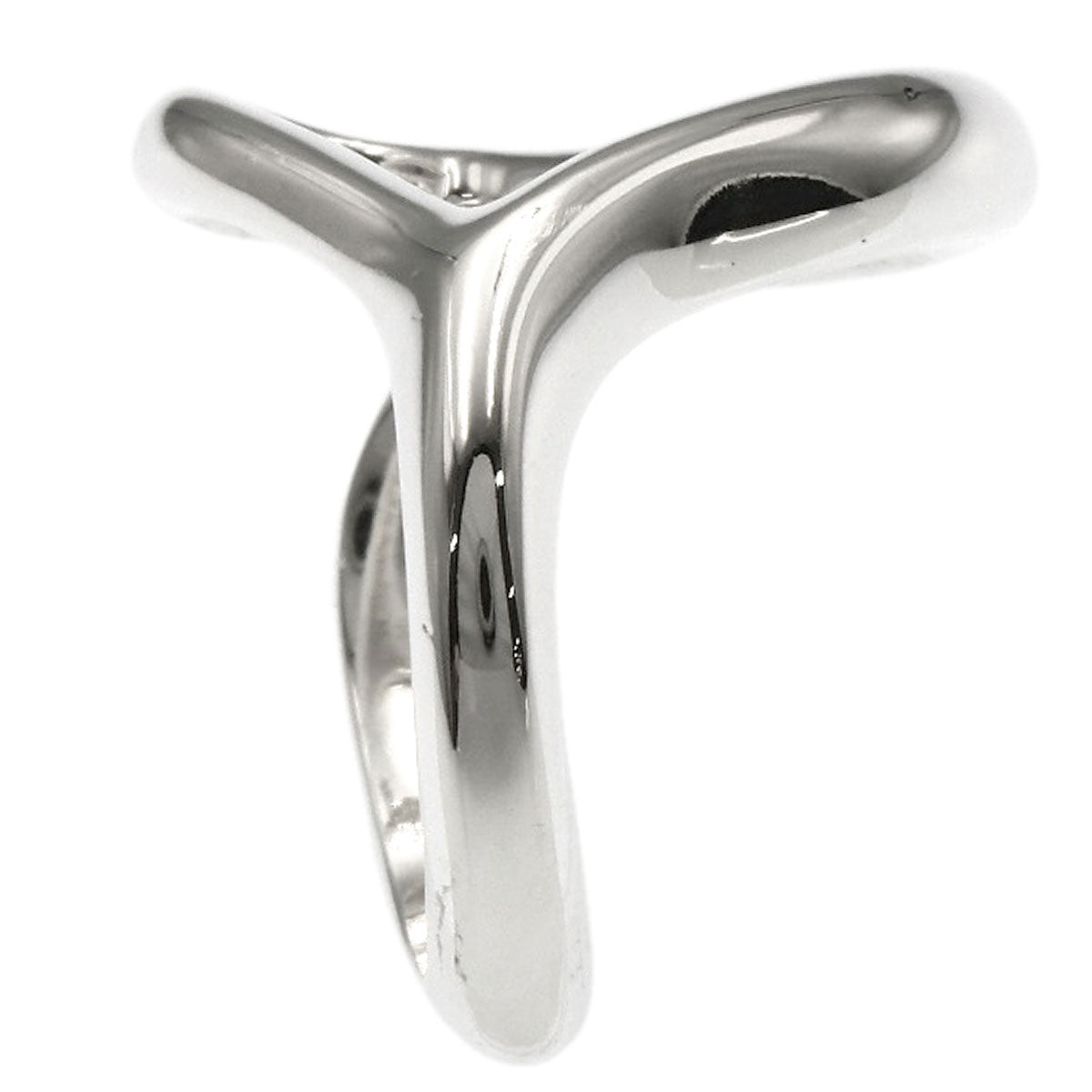 TIFFANY&Co. Open heart Ring Silver Ladies [Used]