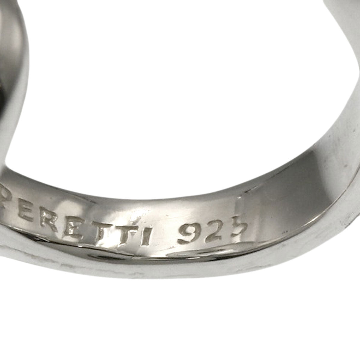 TIFFANY&Co. Open heart Ring Silver Ladies [Used]