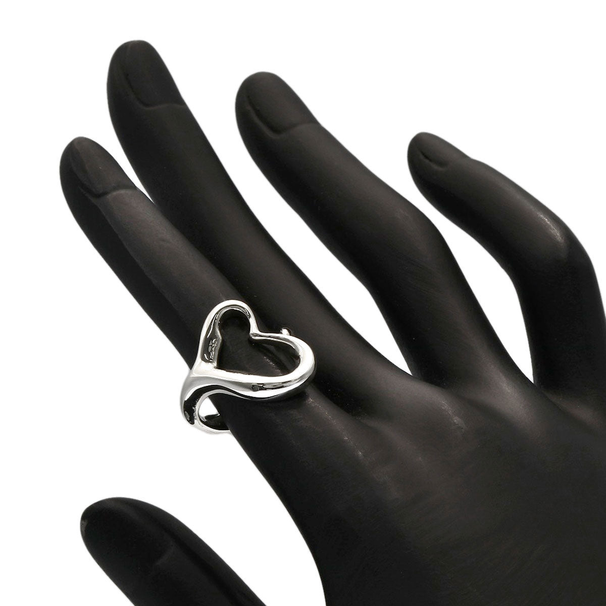 TIFFANY&Co. Open heart Ring Silver Ladies [Used]