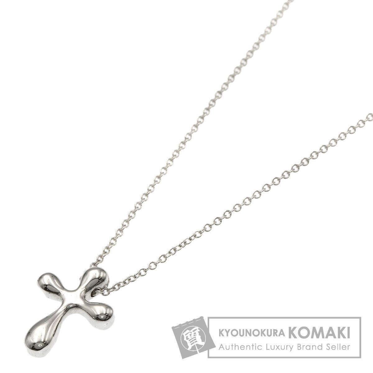 TIFFANY&Co. Small cross Necklace Silver Ladies [Used]