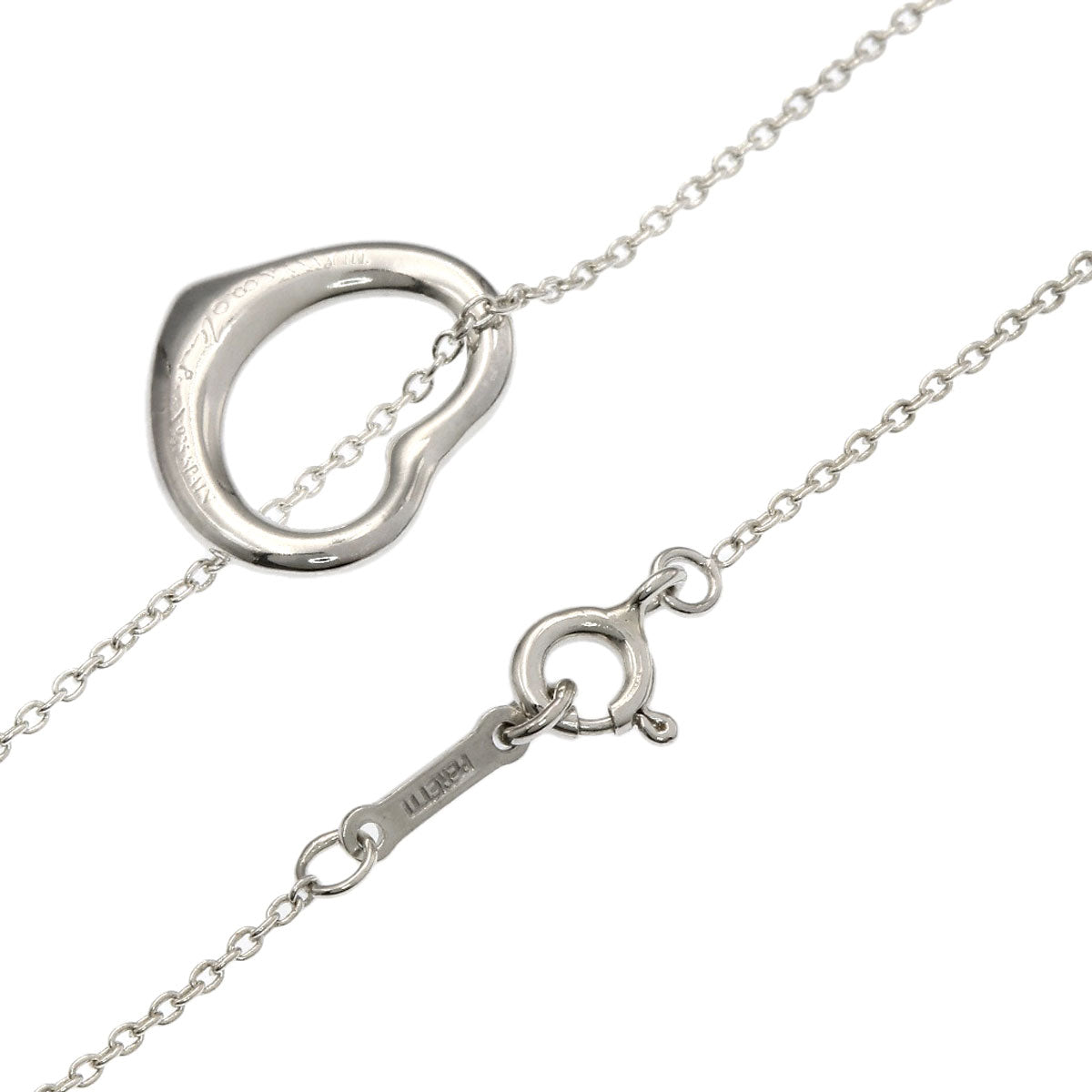 TIFFANY&Co. Open heart Necklace Silver Ladies [Used]