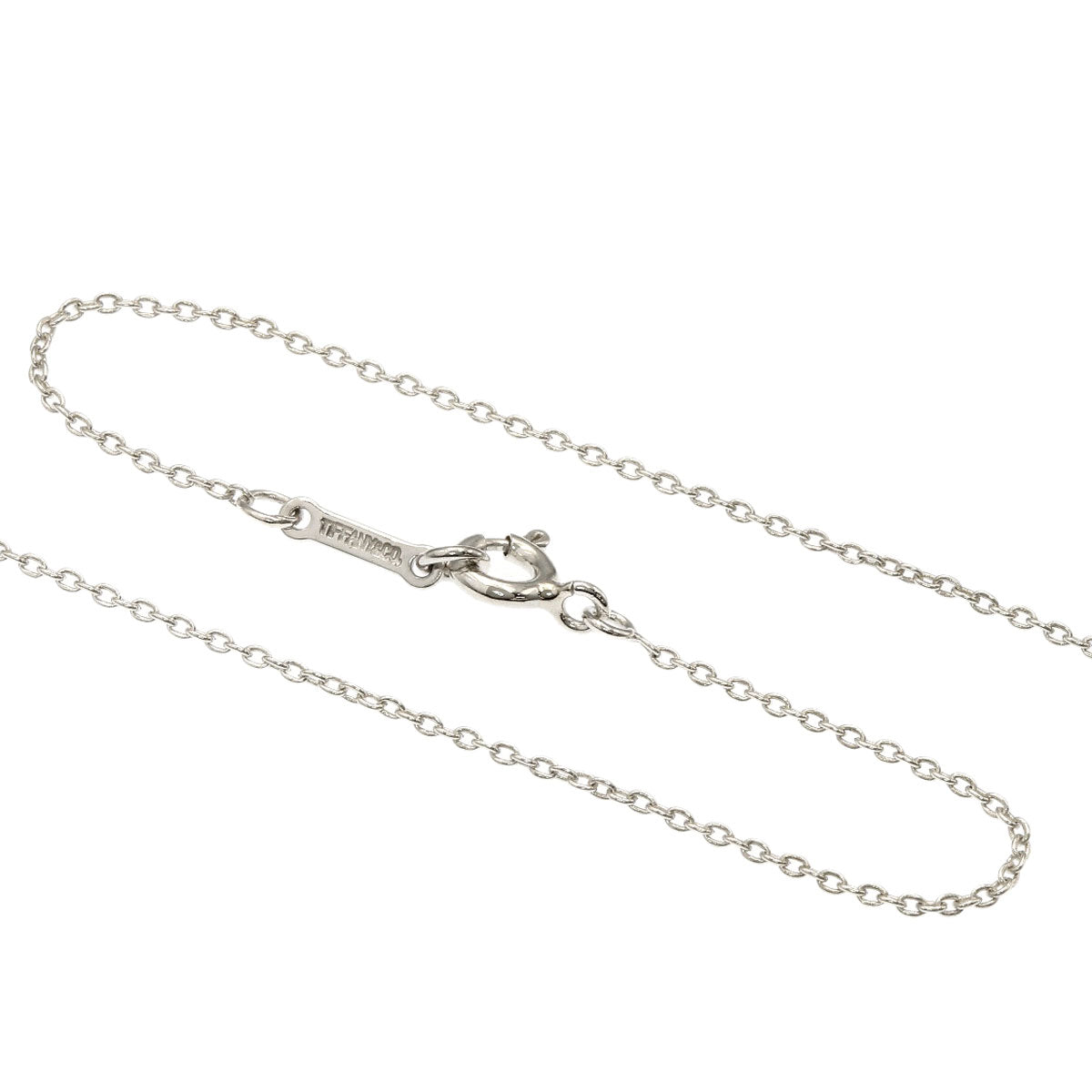TIFFANY&Co. Open heart Necklace Silver Ladies [Used]