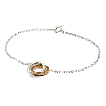 TIFFANY&Co. Interlocking Bracelet Silver rubet metalLadies [Used]