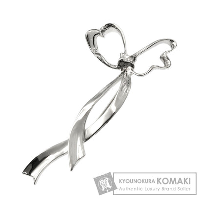 TIFFANY&Co. Ribbon motif Brooch Silver Ladies [Used]