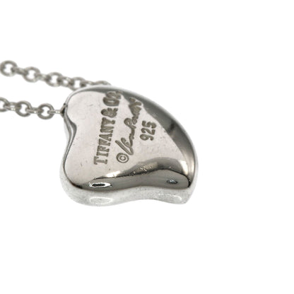 TIFFANY&Co. Full heart Necklace Silver Ladies [Used]