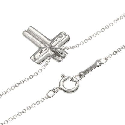 TIFFANY&Co. Heart cross Necklace Silver Ladies [Used]