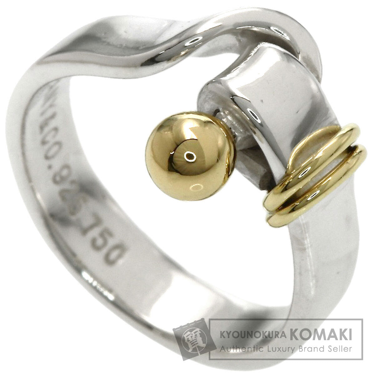 TIFFANY&Co. Hook & Eye Ring Silver 18K Yellow GoldLadies [Used]