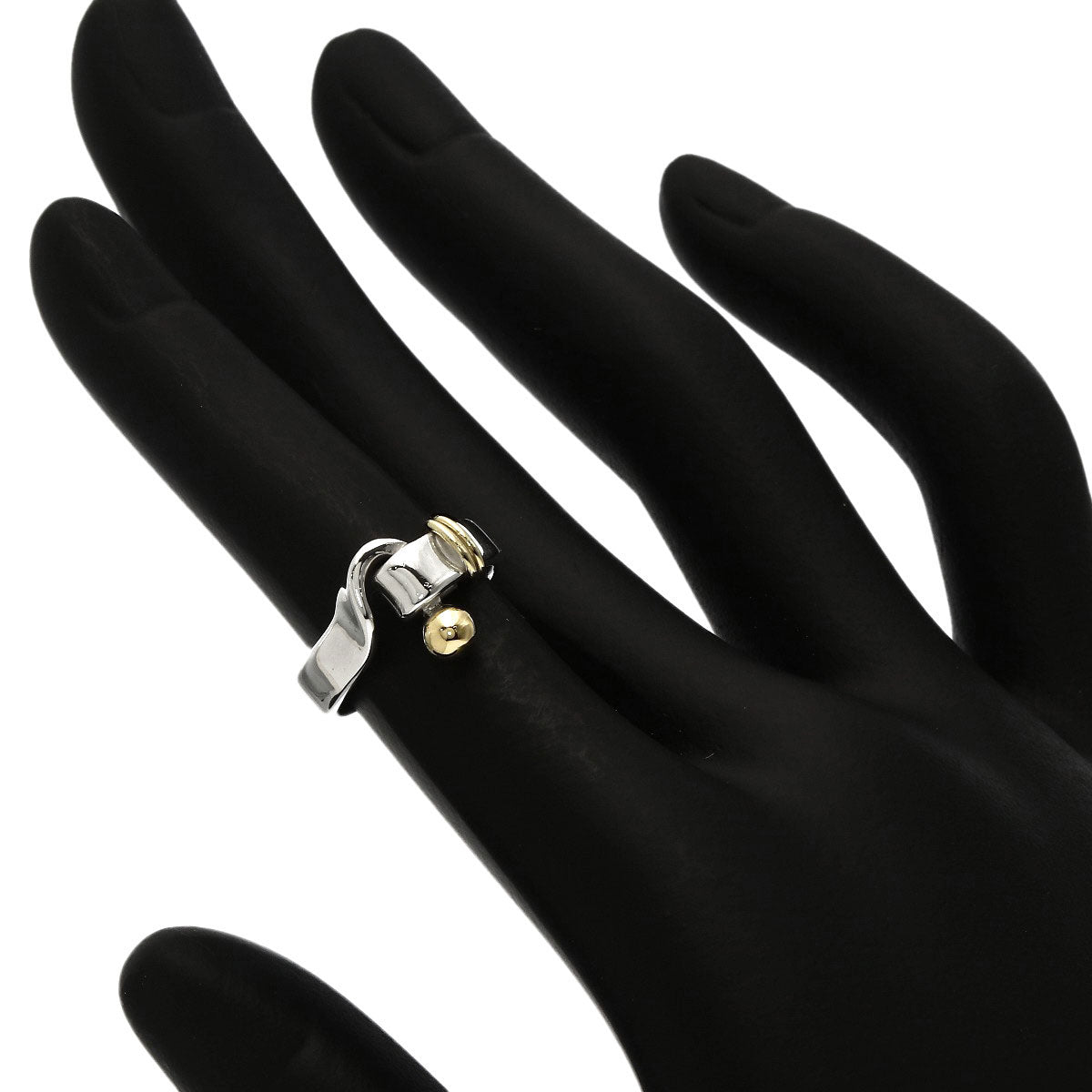 TIFFANY&Co. Hook & Eye Ring Silver 18K Yellow GoldLadies [Used]