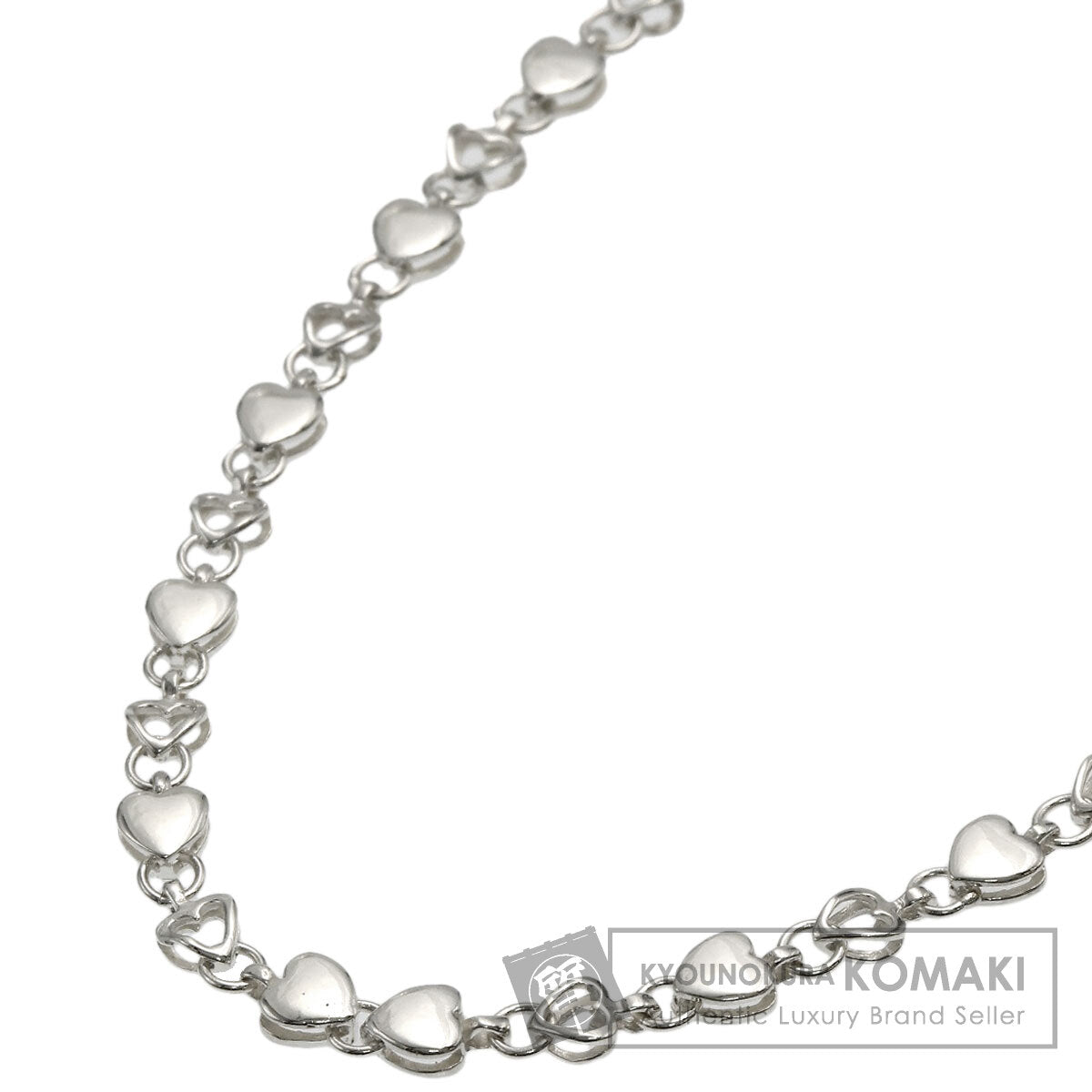 TIFFANY&Co. Puff heart Necklace Silver Ladies [Used]