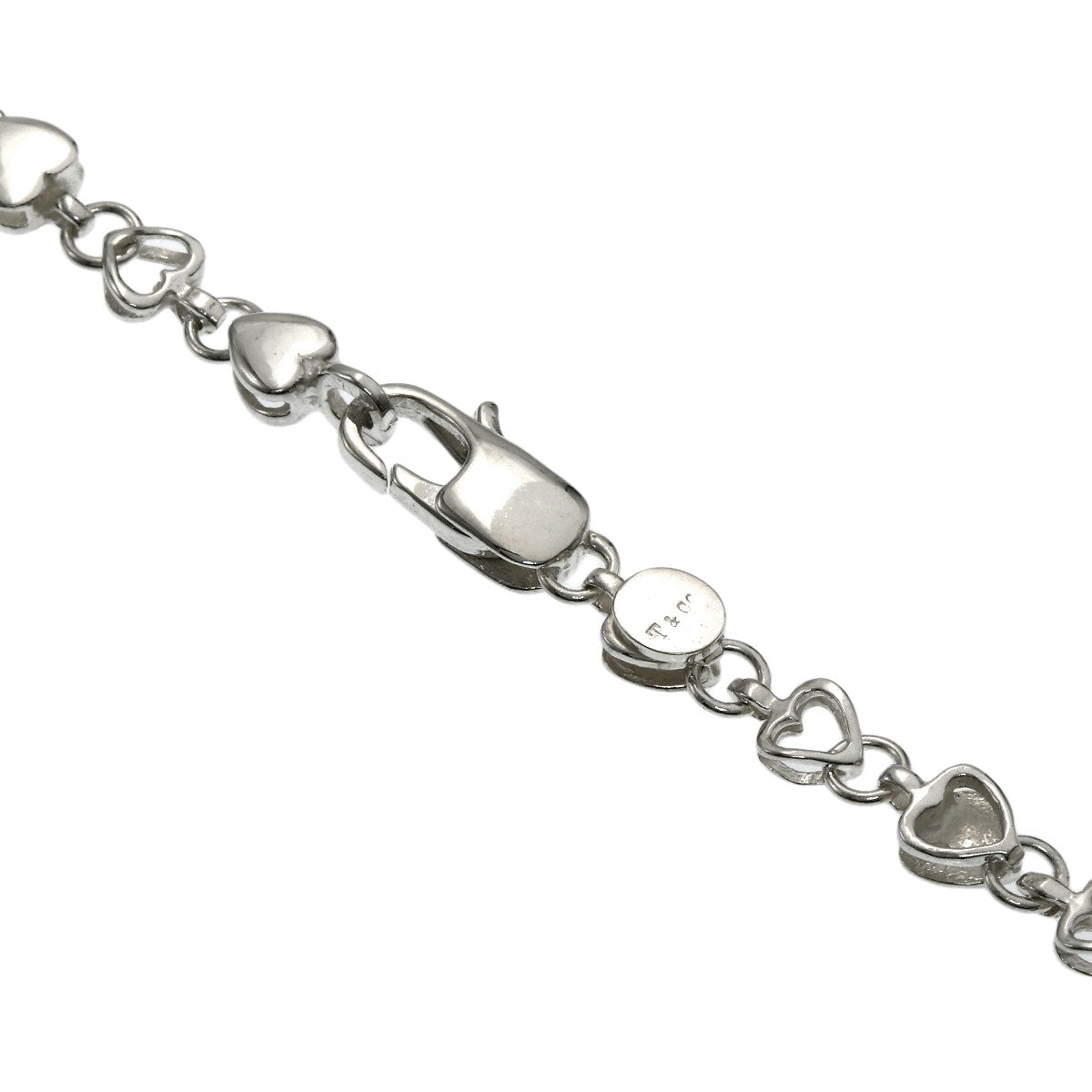 TIFFANY&Co. Puff heart Necklace Silver Ladies [Used]