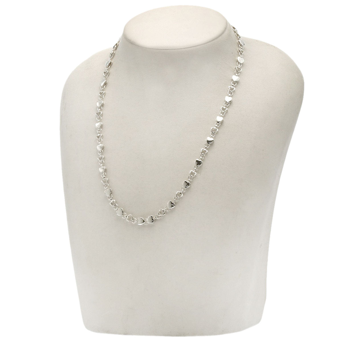 TIFFANY&Co. Puff heart Necklace Silver Ladies [Used]
