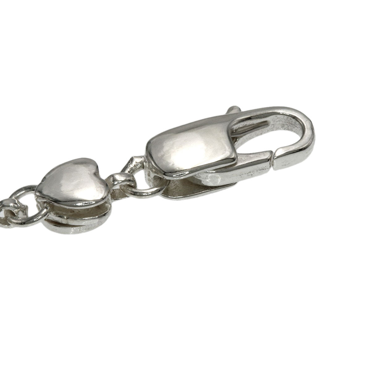 TIFFANY&Co. Puff heart Necklace Silver Ladies [Used]