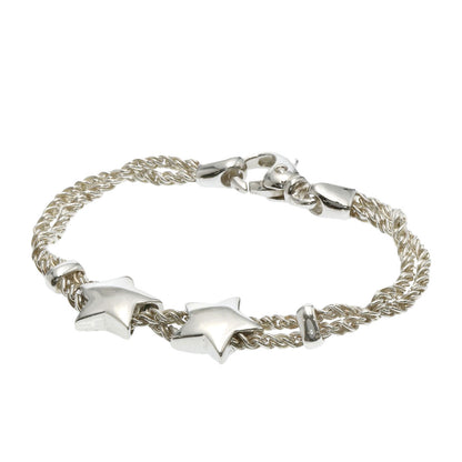 TIFFANY&Co. Vintage Star Double Rope Bracelet Silver Ladies [Used]