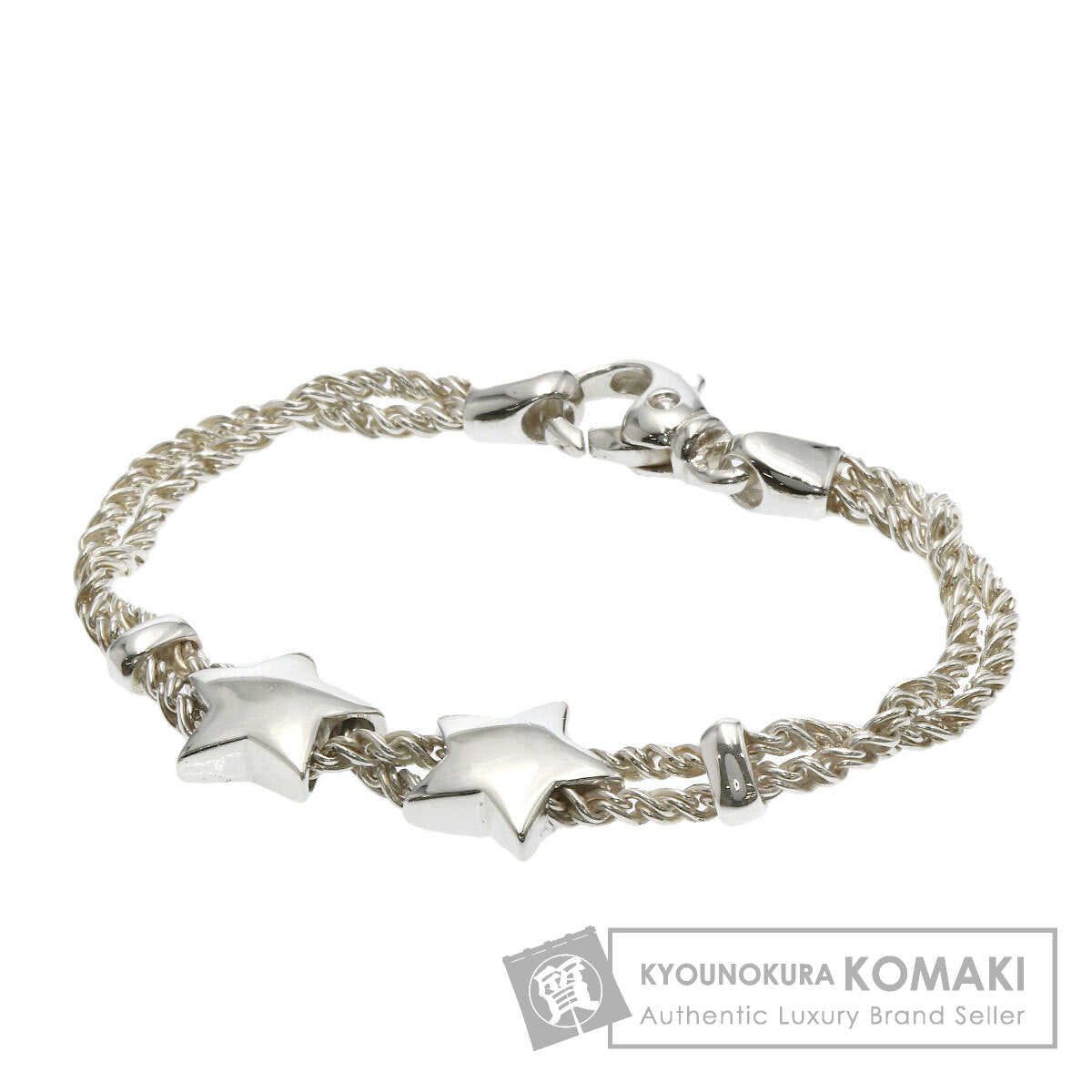 TIFFANY&Co. Vintage Star Double Rope Bracelet Silver Ladies [Used]