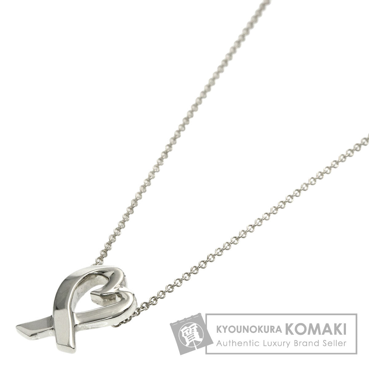 TIFFANY&Co. Loving heart Necklace Silver Ladies [Used]