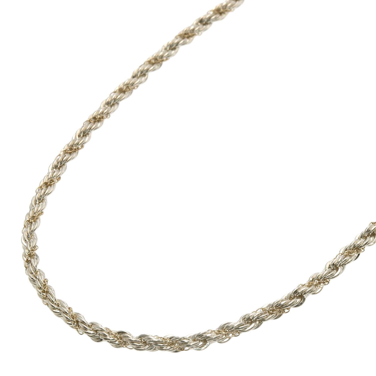 TIFFANY&Co. Twisted rope Necklace Silver K14 Yellow GoldLadies [Used]