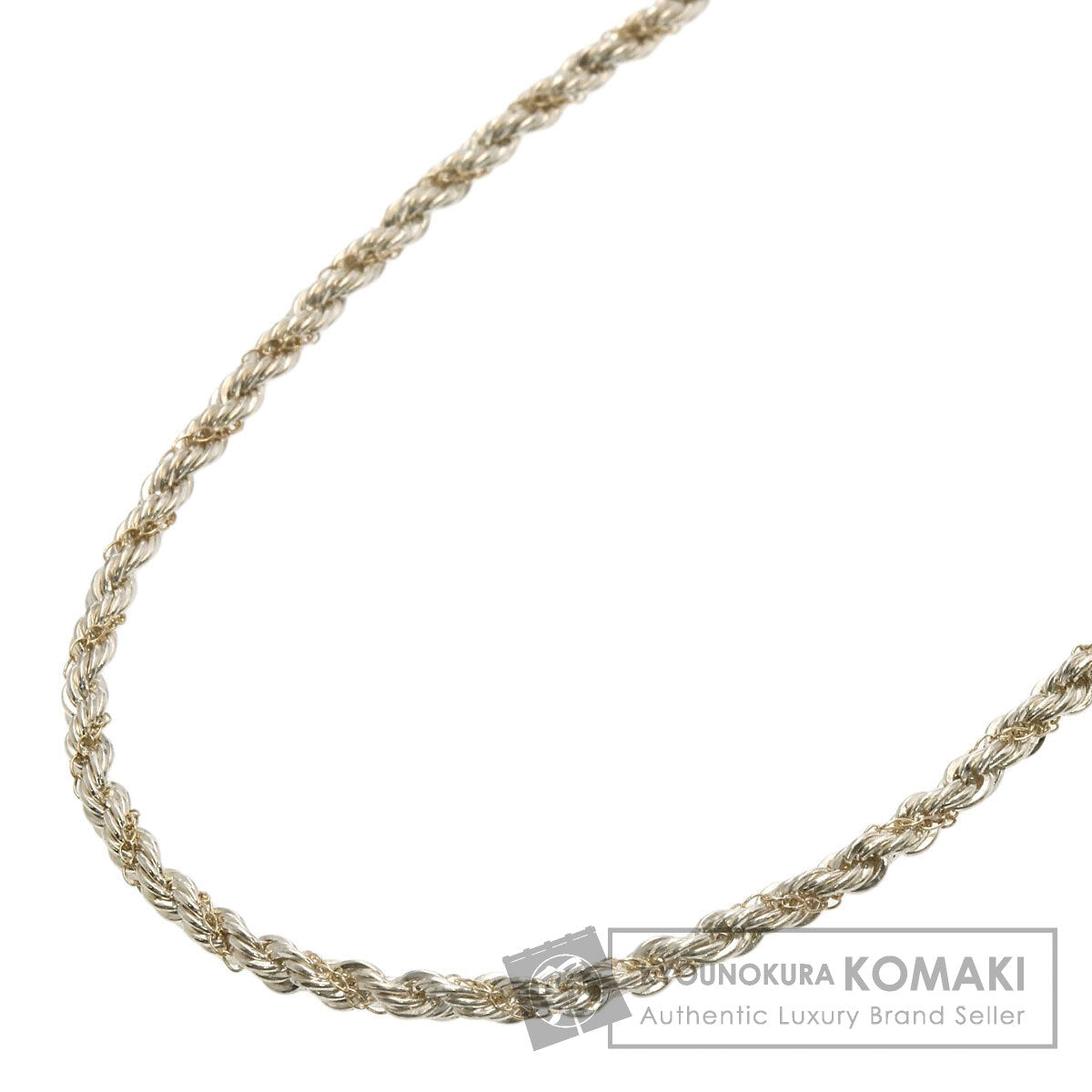 TIFFANY&Co. Twisted rope Necklace Silver K14 Yellow GoldLadies [Used]