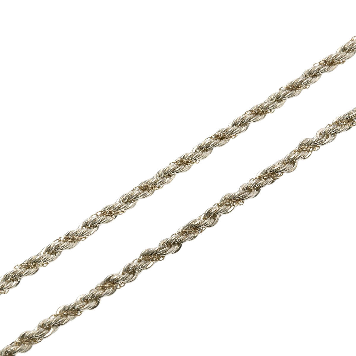 TIFFANY&Co. Twisted rope Necklace Silver K14 Yellow GoldLadies [Used]
