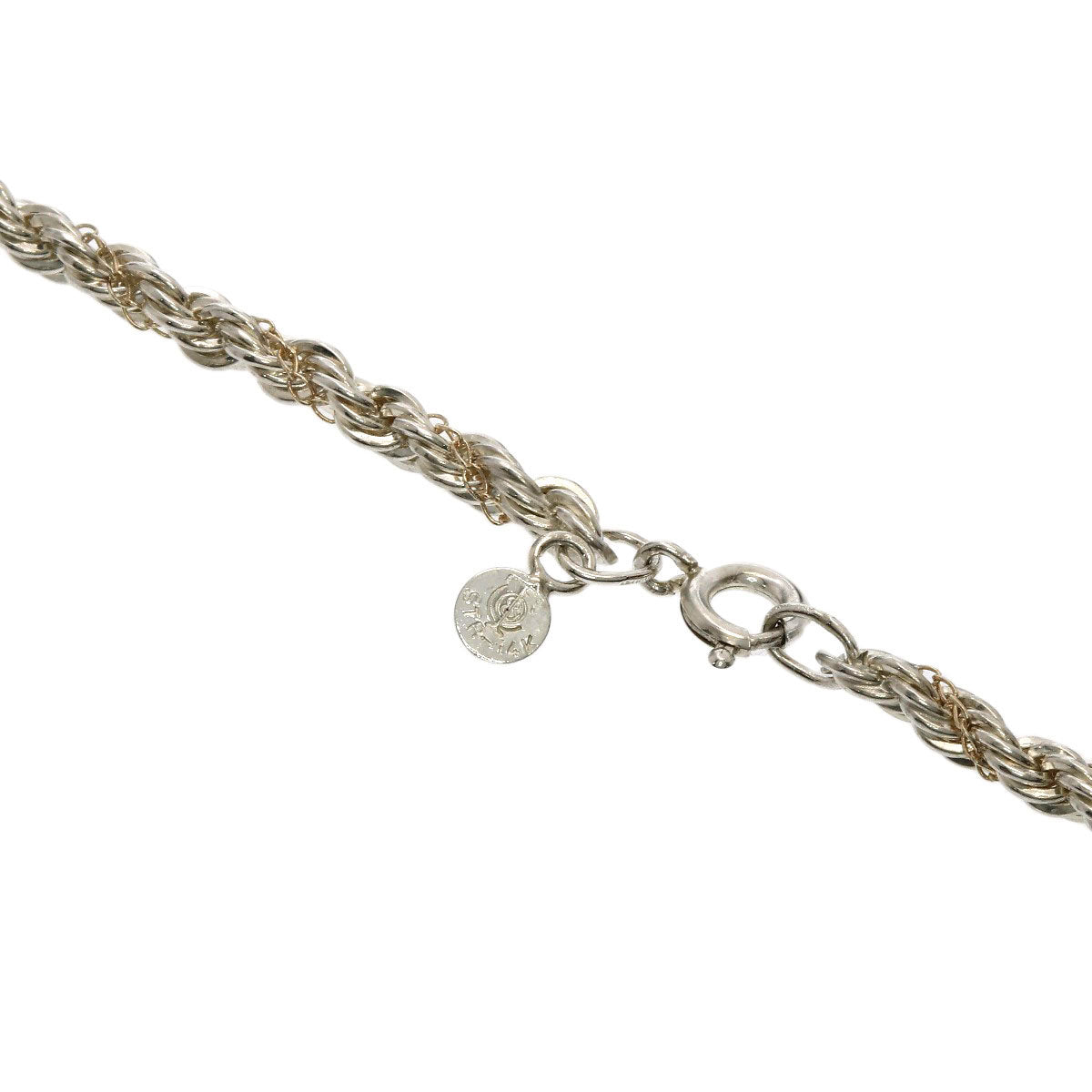 TIFFANY&Co. Twisted rope Necklace Silver K14 Yellow GoldLadies [Used]