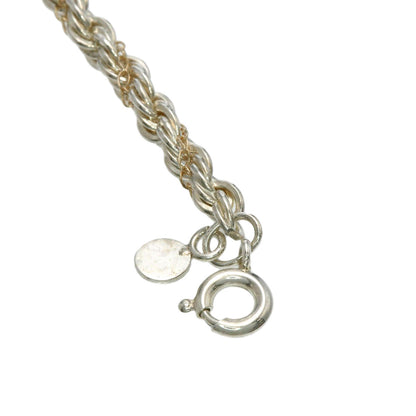 TIFFANY&Co. Twisted rope Necklace Silver K14 Yellow GoldLadies [Used]
