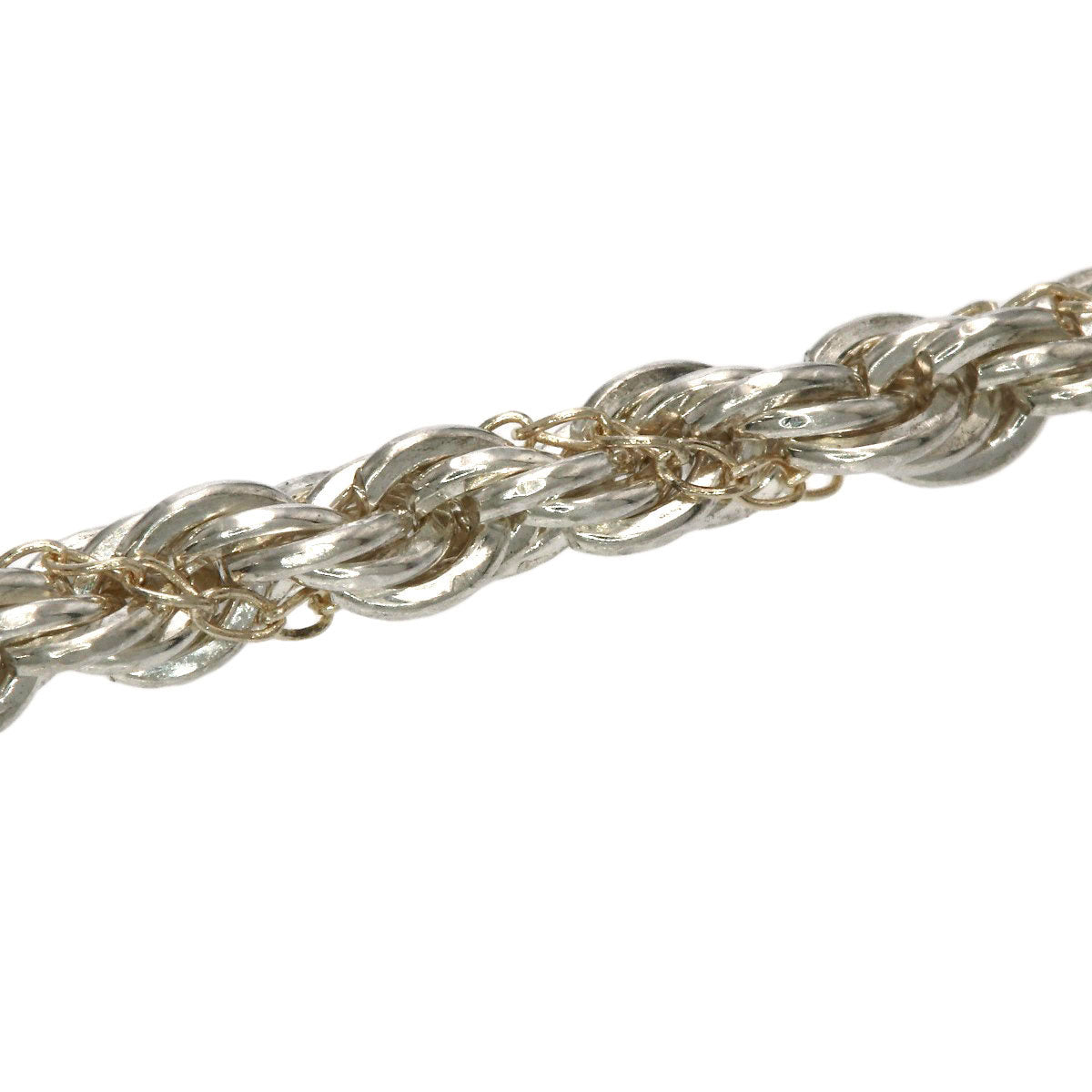 TIFFANY&Co. Twisted rope Necklace Silver K14 Yellow GoldLadies [Used]