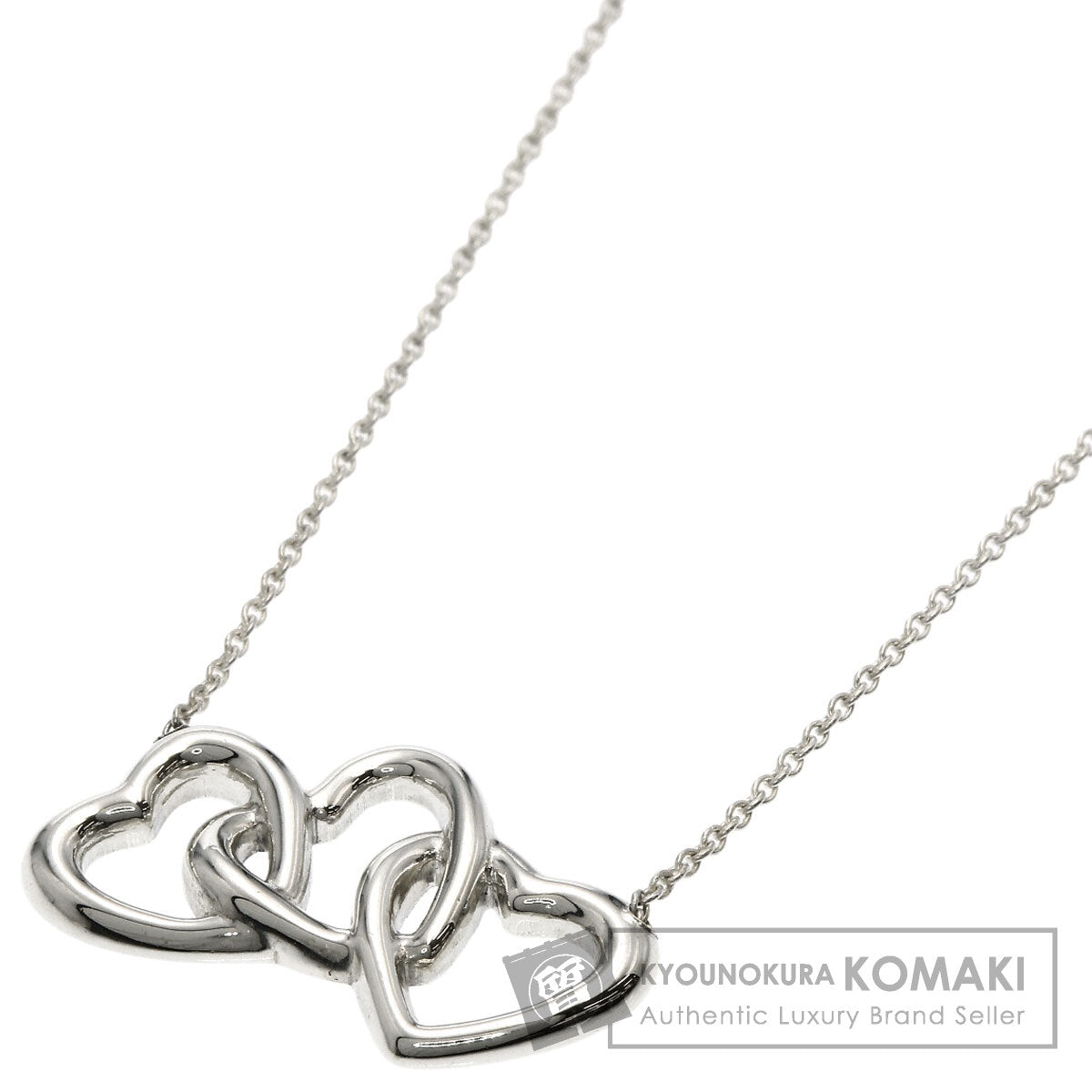 TIFFANY&Co. Triple heart Necklace Silver Ladies [Used]