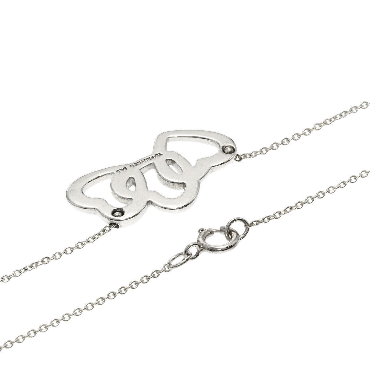 TIFFANY&Co. Triple heart Necklace Silver Ladies [Used]