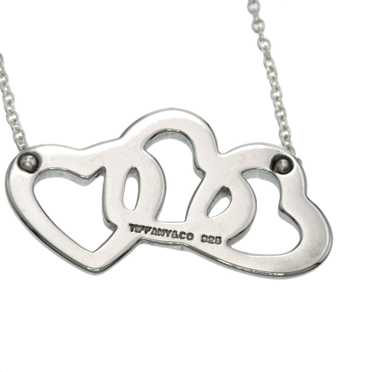 TIFFANY&Co. Triple heart Necklace Silver Ladies [Used]